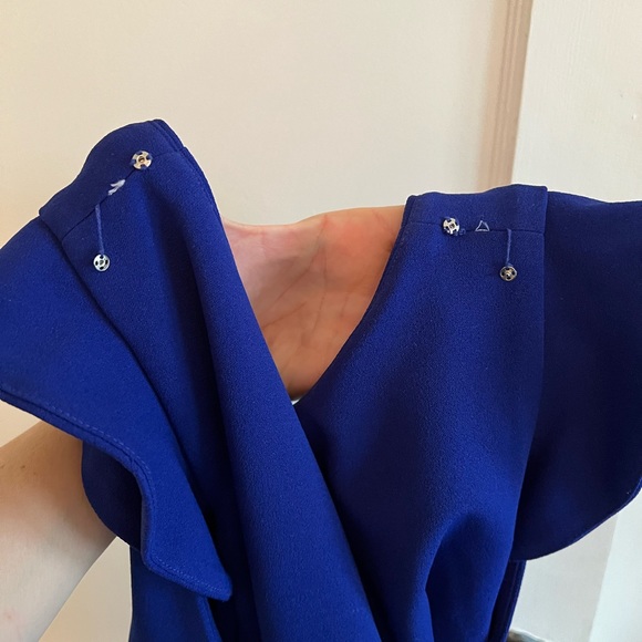 Calvin Klein fitted cocktail dress with cap sleeve - royal blue size 2 - Picture 4 of 6